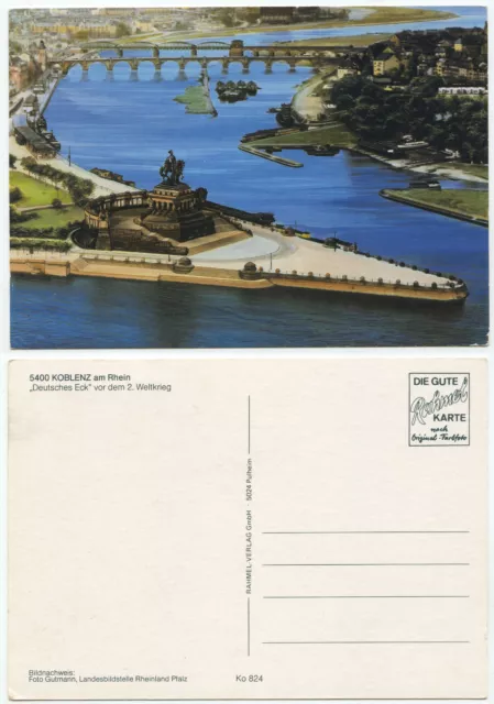 32580 - Koblenz - Deutsches Eck vor dem 2. Weltkrieg - alte Ansichtskarte