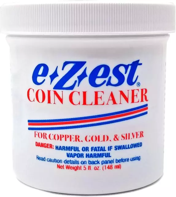 E-Z-Est Ezest Easy Coin Cleaner Copper Gold Silver Jewelry - 5 Ounce Jar