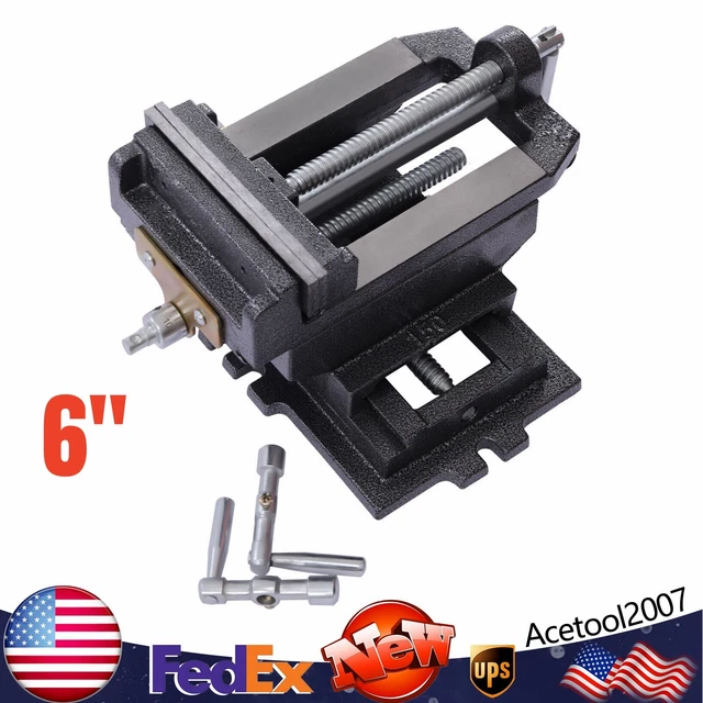 6 inch Slide Drill Press Vice Meta Milling Heavy Duty Cross Vise Clamp Machine
