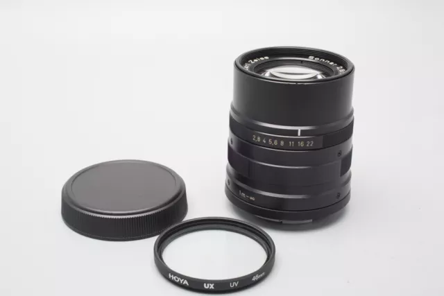 Contax Carl Zeiss Sonnar 90mm f/2.8 F2.8 T* Lens, Black Edition, Fr G1 G2 Camera