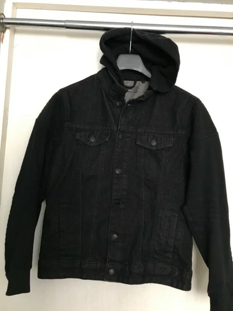 Primark mens black denim jacket deals