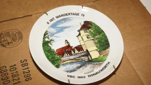 Bavaria Winterling Schwerzenbach Souvenir Plate, DONAUWORTH SEE PLATE
