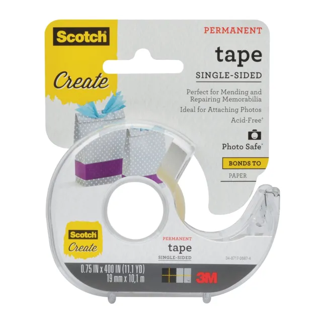 Scotch Tape Single Sided, 3/4 in x 400 in (001-CFT)