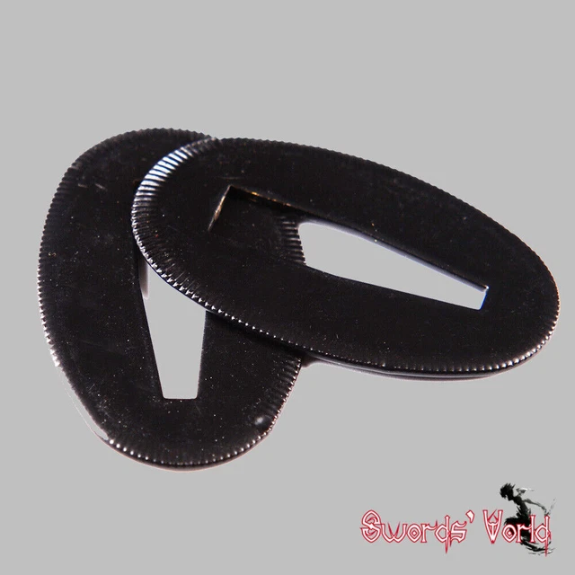 High Grade electroplating Black Brass Seppa Spacer For Japanese Sword  2 Pieces