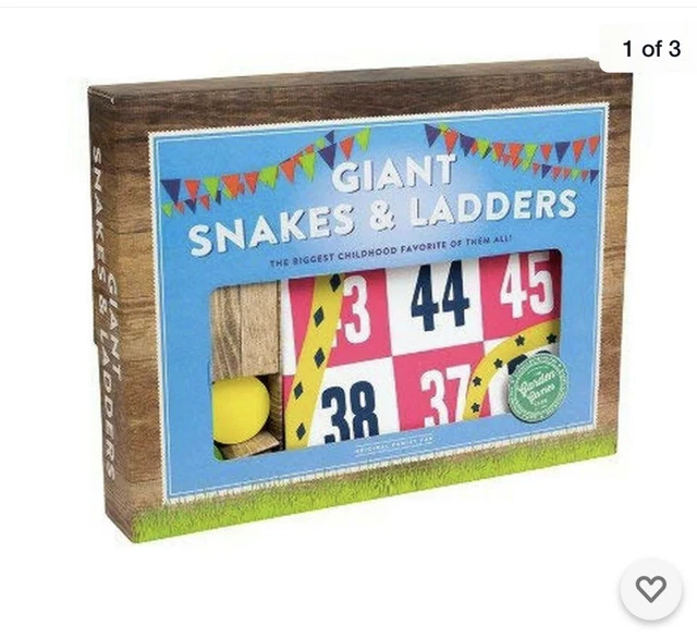 GIANT SNAKES AND Ladders Stand On Board Game Professor Puzzle Indoor
