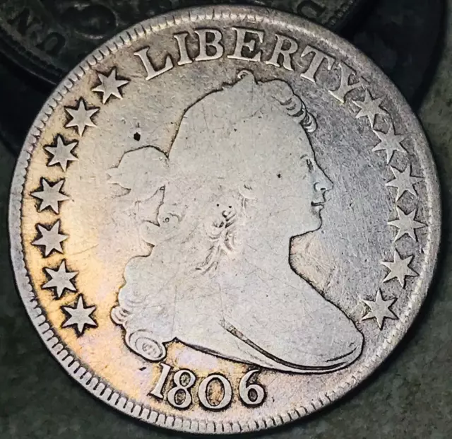 1806 Draped Bust Half Dollar 50C Ungraded Choice O-118a US Silver Coin CC19098