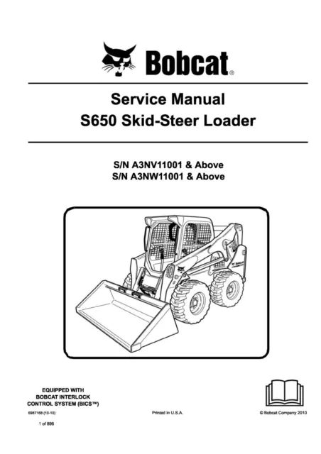 Bobcat S 650 - Service Manual - Repair Manual On Paper Printed