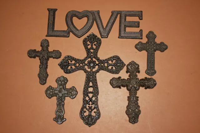 Cast Iron Decor Fathers Day Gift Cast Iron Wall Crosses Collection, San Luis 6