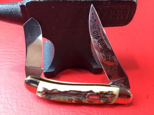 Fight'n Rooster Germany 2 Blade Stag Knife Vintage Limited Edition Vintage