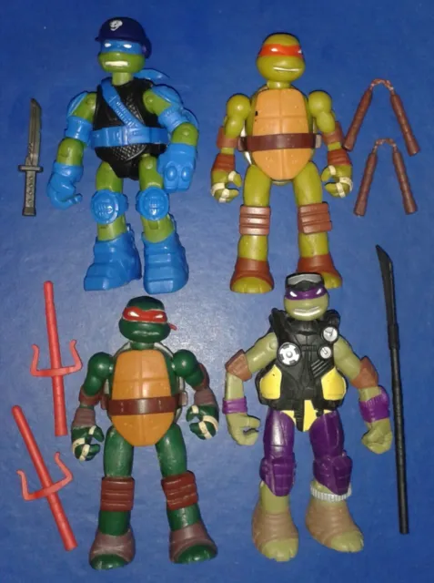 2012 *** Set Of All 4 Turtles (Set 4) *** Teenage Mutant Ninja Turtles Tmnt