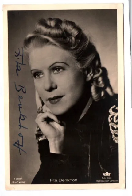 Autogramm Ak Fita Benkhoff Ross Verlag Ufa Schauspielerin 1940er