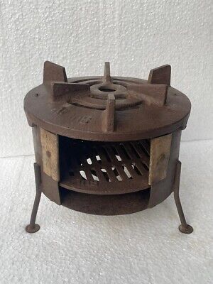 Old Vintage Cast Iron Cooking & Heating Wood Coal Fuel Big Fire Pit With Legs