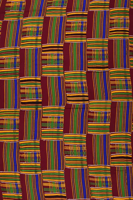 Arte textil africano tejido a mano de tela kente de Ghana