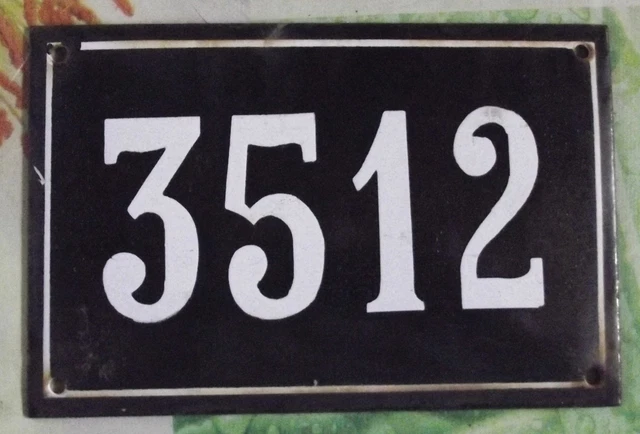 Grande Old Black French House Number 3512 Door Gate da Parete Piatto D Metallo+