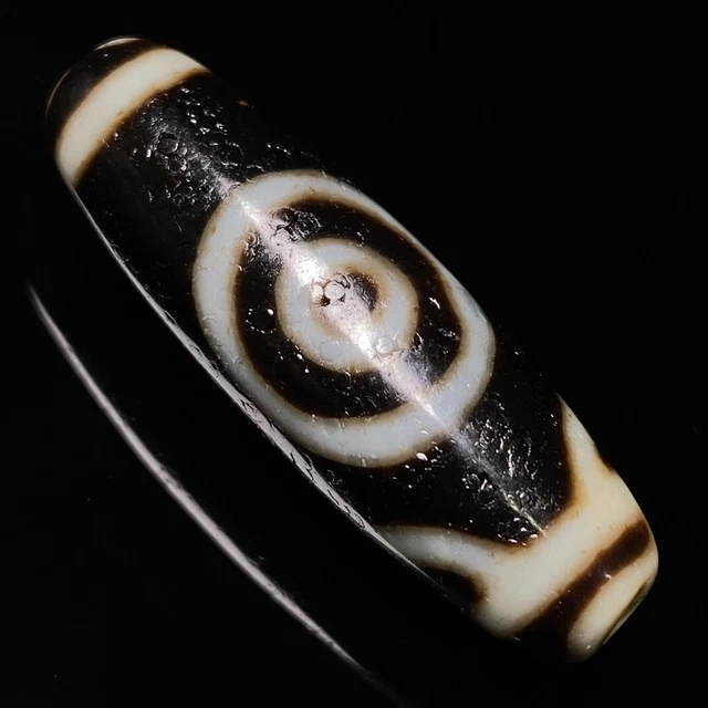 Ancient Tibetan DZI Beads Old Agate Rare 2 Eye Totem Amulet Pendant GZI 37mm