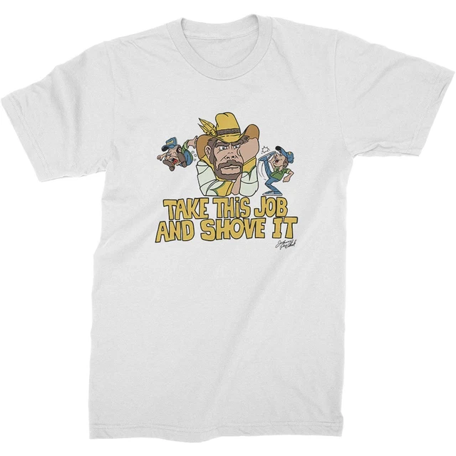 Johnny Paycheck Men's Take This Job Tee (White) T-shirt Small White