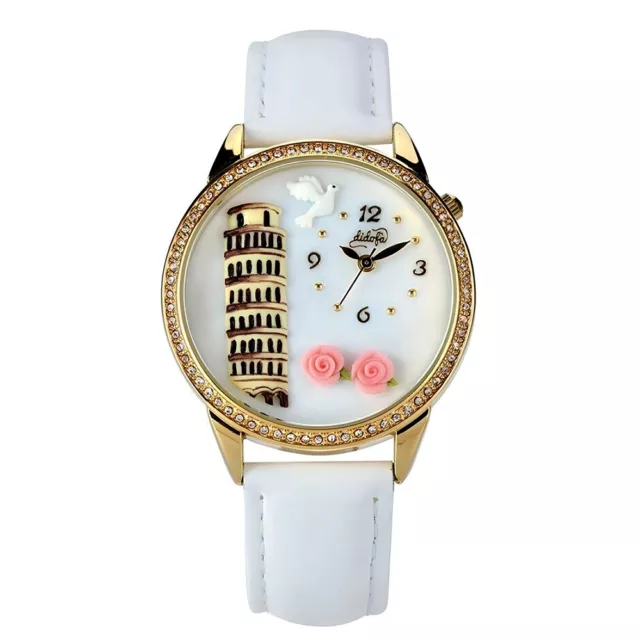 Didofa Capital Tourism Orologio da Donna Vintage Oro Classico Elegante Bianco