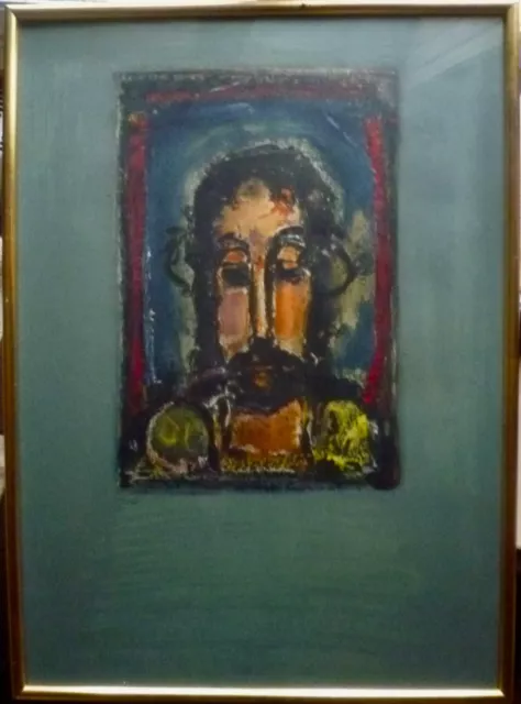 Georges ROUAULT (1871-1958): Le Christ, litho n° 20/200 ,  "JD Lith" ds planche