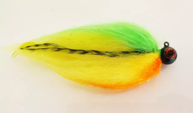 JIG FLY Fire Tiger Steamer fishing fly lure handmade pike SUPER FLY 10g jig head