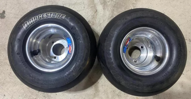 2 NEW BRIDGESTONE 6.0 / 11.0-5 Tire Wheel Go Kart racing Cart Drift  Barstool