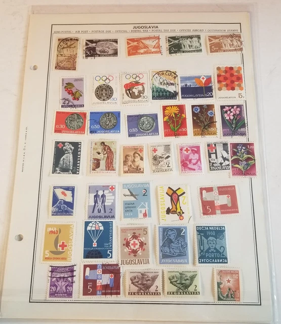 LARGE GROUP OF Postage Stamps from JUGOSLAVIA/YUGOSLAVIA 1961 thru 1970