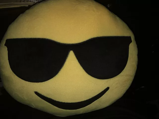 12 Inch Cool Sunglass Emoji Emoticon Pillow Stuffed High Quality Plush Soft Toy