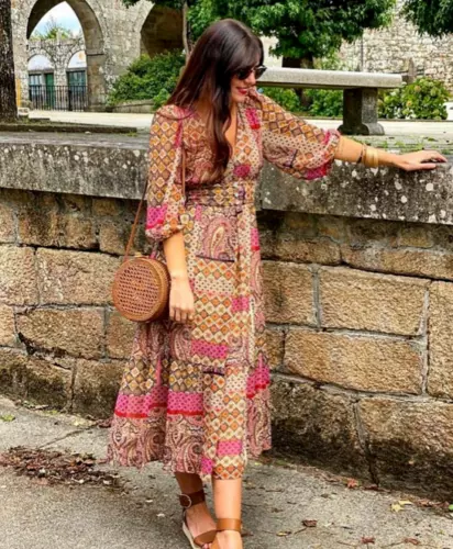 Zara paisley dress hotsell