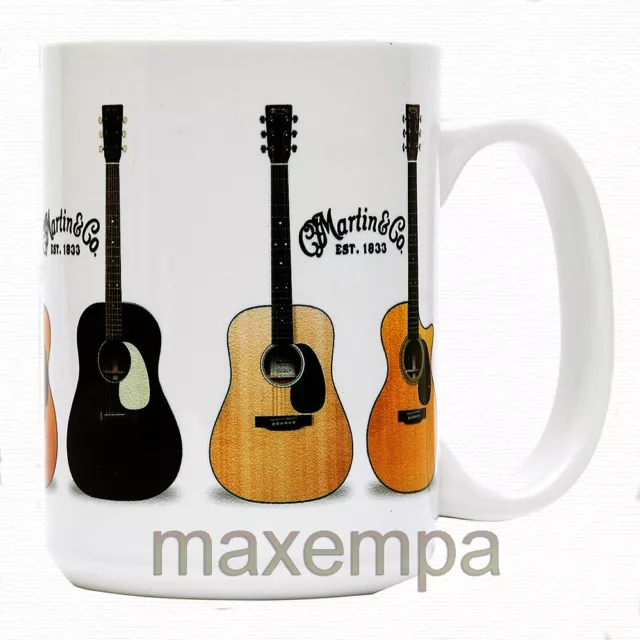 Mug Ceramic Martin & Co Est. 1833 Acoustic Guitars Coffee & Tea Cup 15oz New