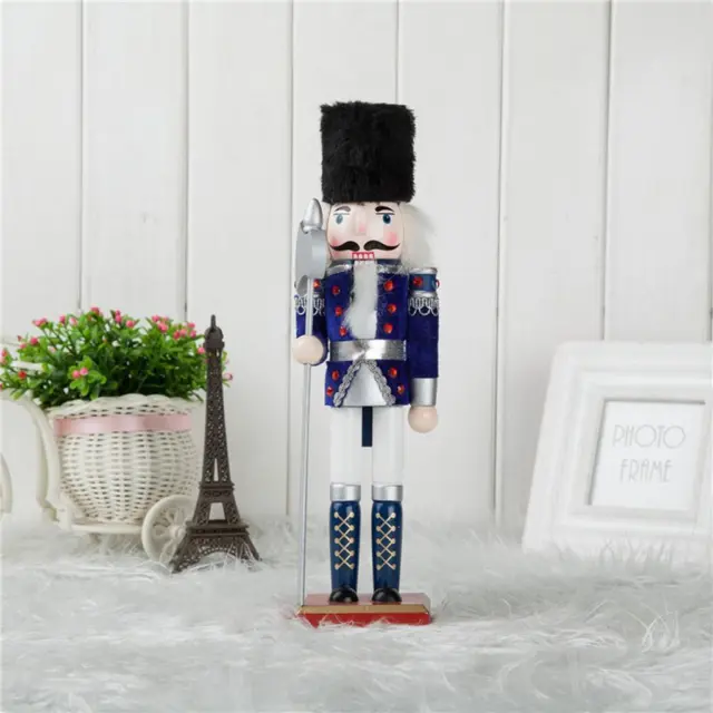 30cm Wooden Nutcracker Soldier Action Figures Model Puppet