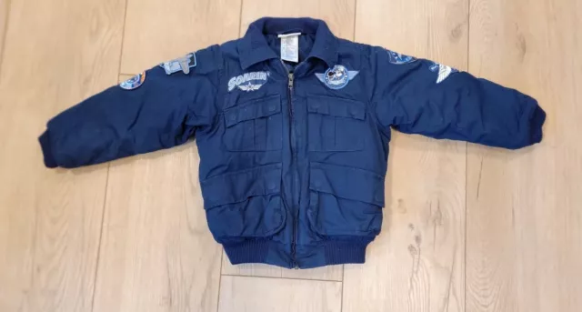 Disney Parks Kids Bomber Style Jacket Soarin Mickey Take Flight Sz SMALL Epcot