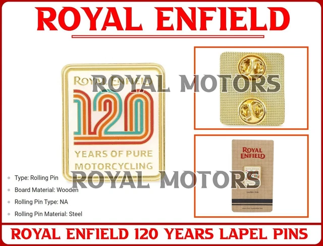 Spille da bavero 120 anni Royal Enfield autentiche al 100% - Spedizione espressa