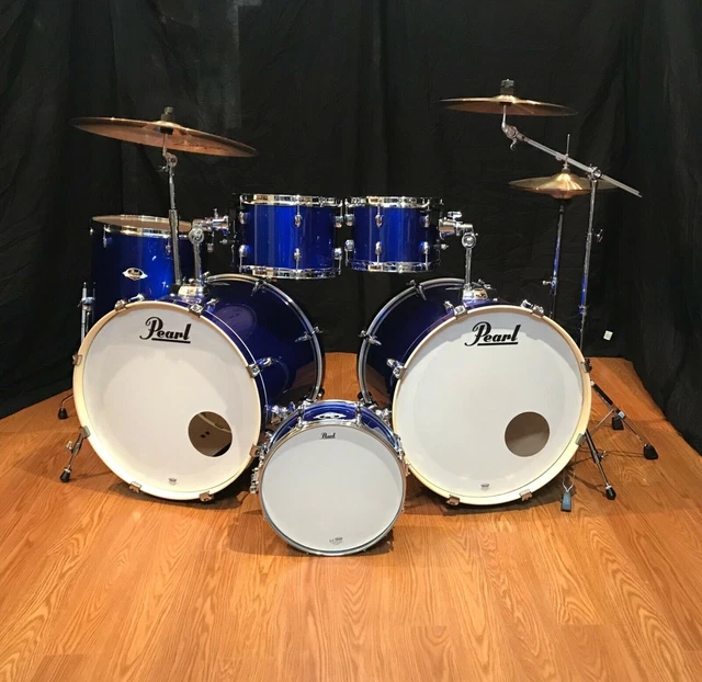 PEARL EXPORT DRUM Set 6 Piece Double Bass High Voltage BlueZildjian