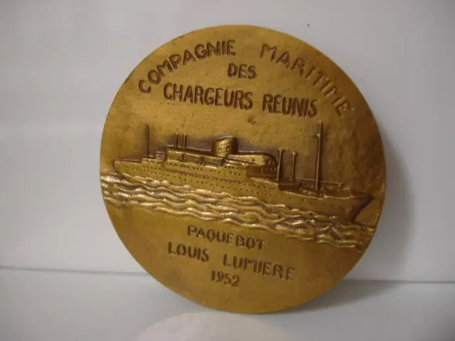 Medalla bronce. Paquebot Louis Lumiere. Claude Fraisse. Chargeurs Réunis. 1952 2