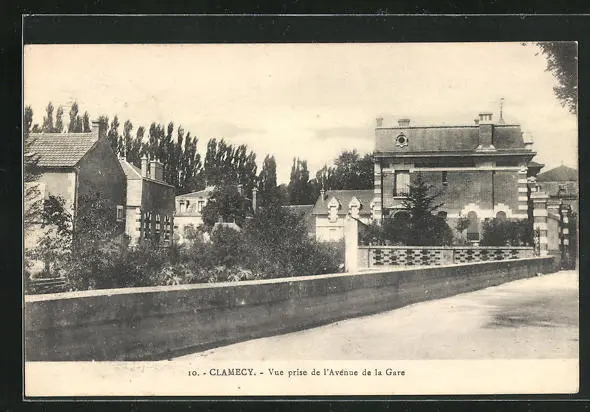 CPA Clamecy, Vue prise de l´Avenue de la Gare 1917