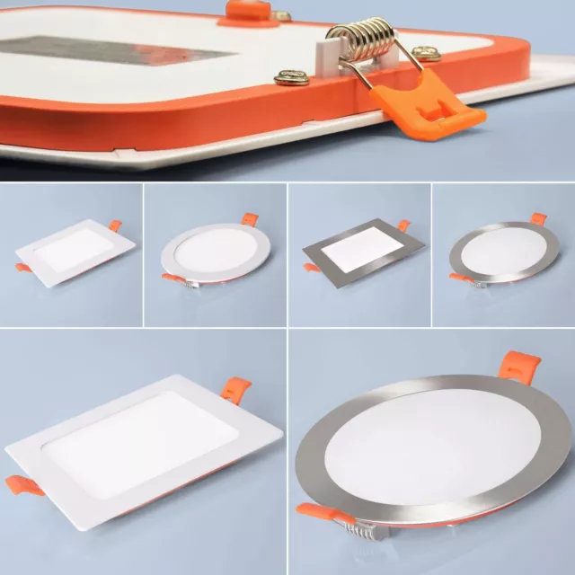 LED Panel ultraslim FLACH Einbaustrahler Einbauspot Deckenspot Spot 6W 12W 18W