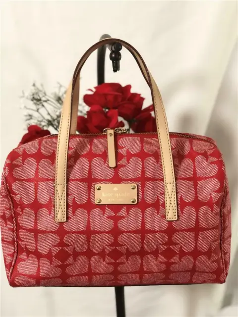 Kate Spade New York Kaleigh Red Pebbled Ace of Spades Carry-on Handbag