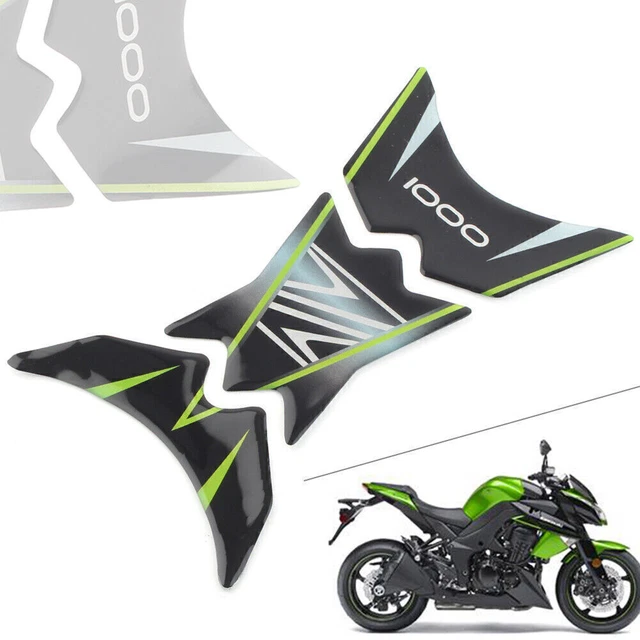 Rubber Motorcycle 3D Tank Pad Protector Cover Decal Sticker For Kawasaki Z1000