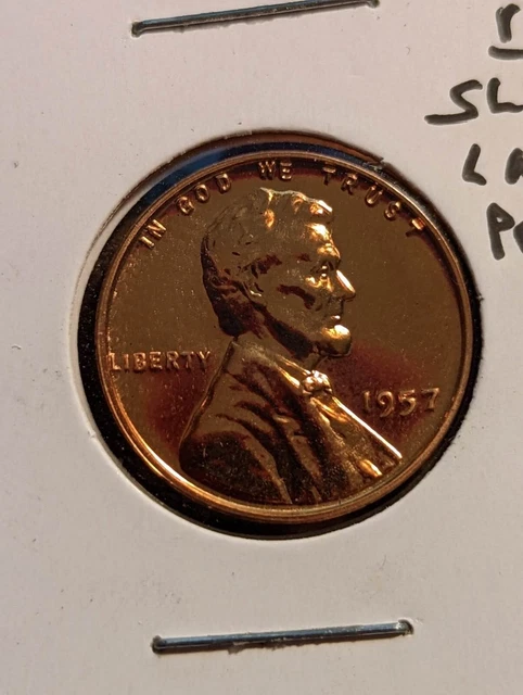 1957 Wheat Cent High - Grade Proof, Lamination Peeling On Reverse W-54 Error Coi
