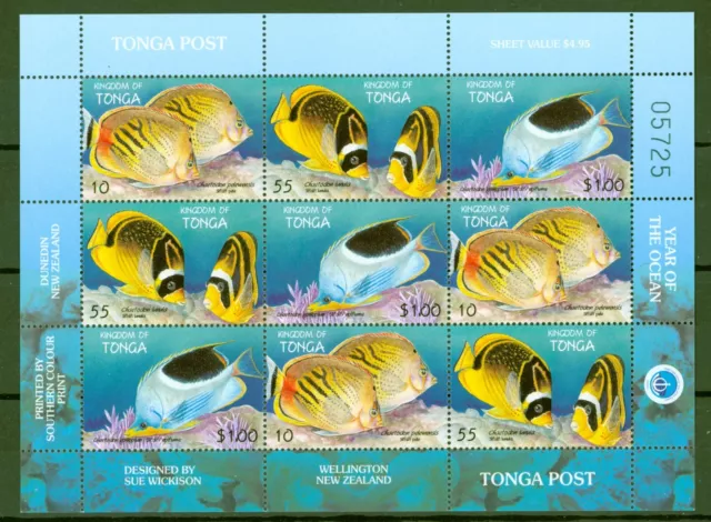 Tonga 1998 - Fische Gaukler Internationales Jahr des Ozeans - KB Nr. 1536-38 **