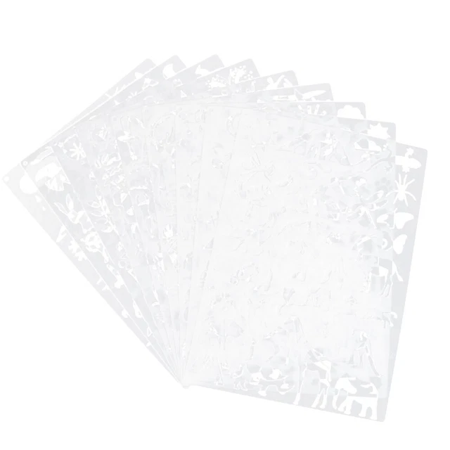 9 Pcs Tiermalschablonen Tierzeichnungsvorlage Plastikschablonen Konto
