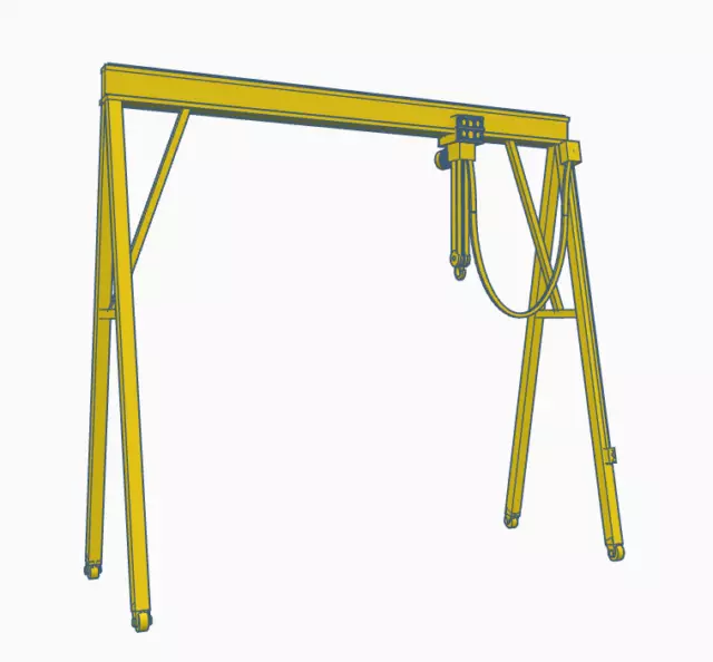 Bulkscene - 1T Gantry Crane - Unpainted Model O Gauge 1/43.5 Scale