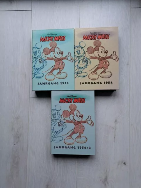 3x Micky Maus Reprint Kassetten - 1952, 1953 und 1956/2 - Leer - Disney