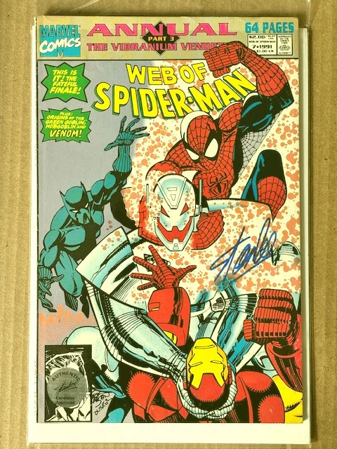 WEB OF Spider-Man Comic Annual signed by Stan Lee Excelsior Hologram