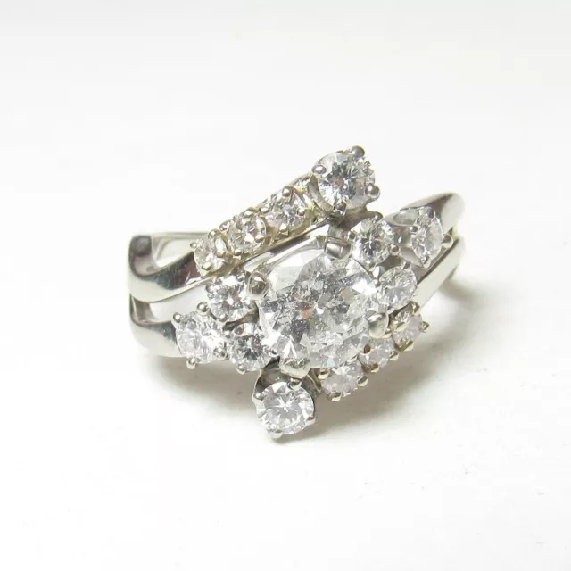 14K White Gold Lab-Created Diamond valentine Promise Beautiful Style Ring 1.50Ct