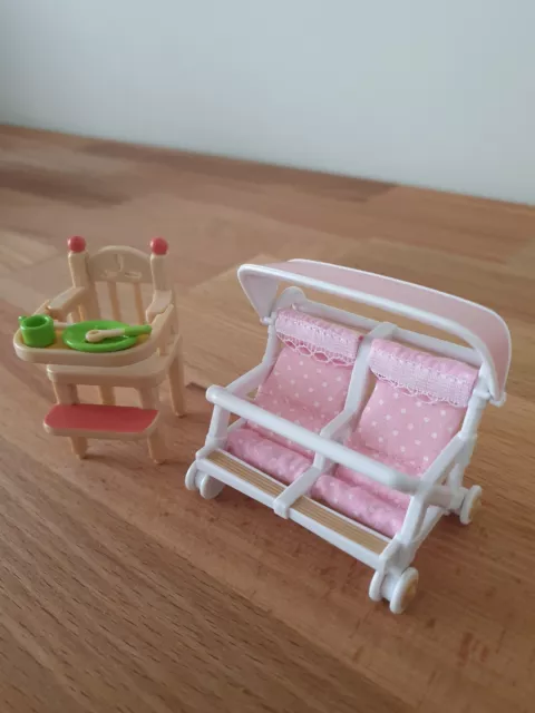 Sylvanian double pushchair top