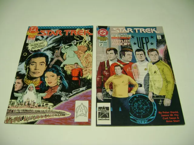 1990-91 DC STAR TREK ANNUALS #1,2, comic book lot of 2 issues