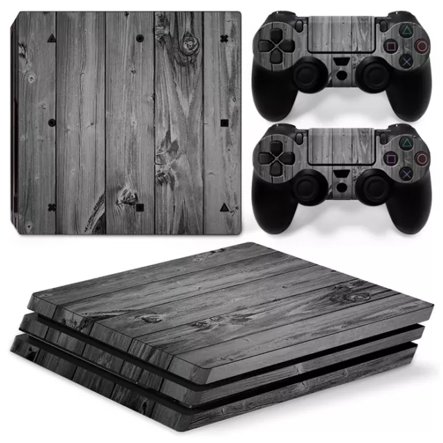 Playstation 4 PS4 Pro Skin Vinyl Design Folie Aufkleber Schutz Sticker HOLZ