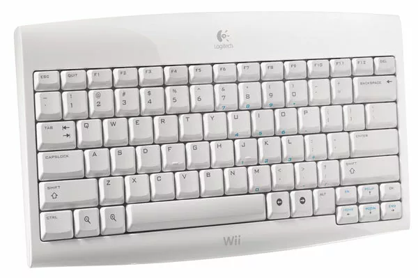 Keyboard Logitech Cordless - Wireless - Azerty French - For Nintendo Wii New