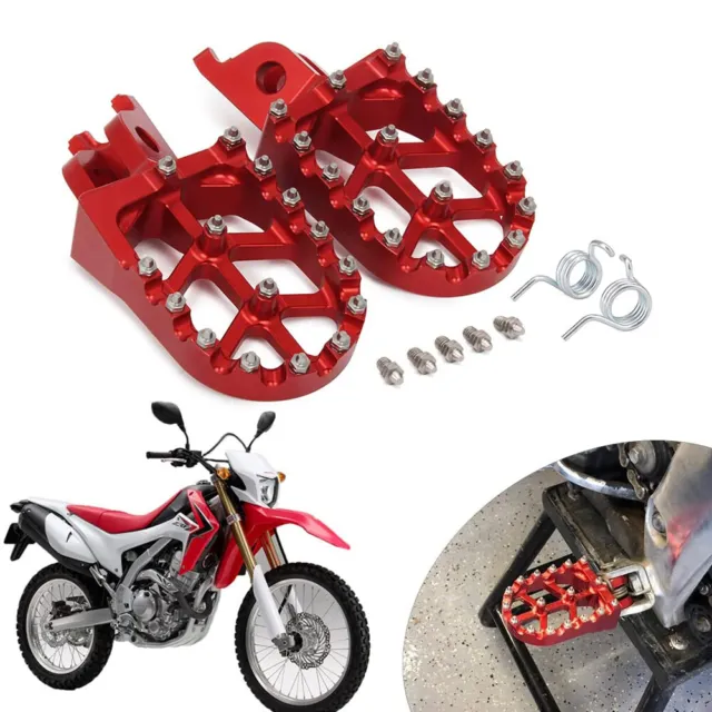 Motorcycle Foot Pegs Footrest Pedals CNC Aluminum For Honda CR250R CRF250R 04-23