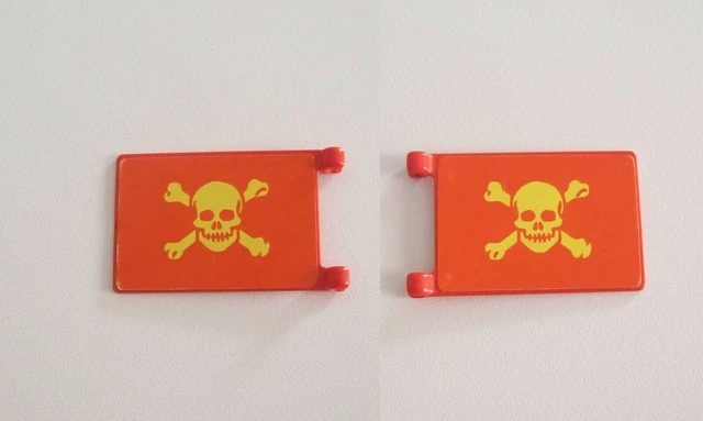 Playmobil 3550 ancienne pièce drapeau bâton mât arrière bateau pirate